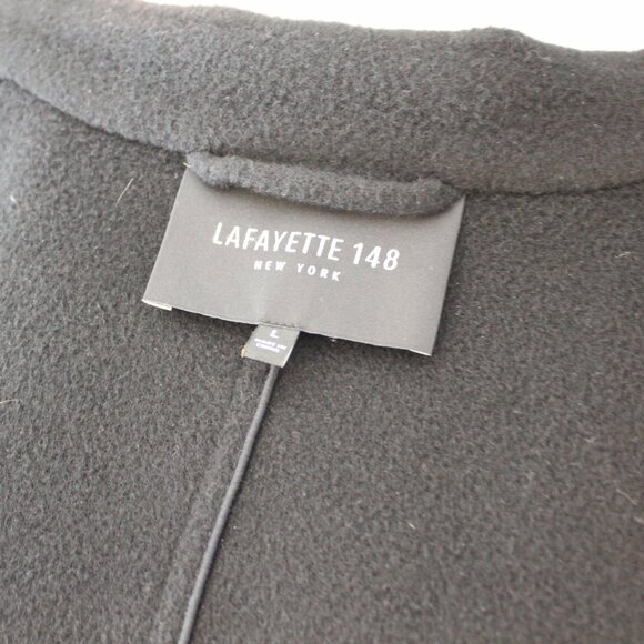 Lafayette 148 Black Cashmere & Rabbit Fur Coat – NWOT Women’s Large Quiet Luxury - Picture 14 of 14